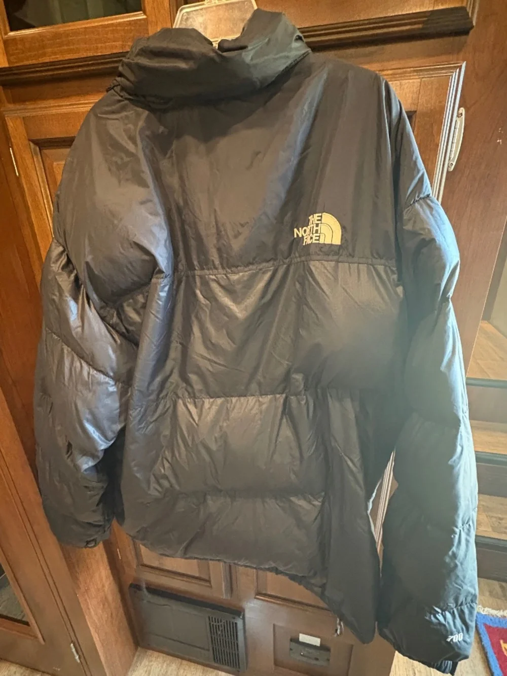 The North Face Mens Black Goose Down Drawcord Hem Hooded Puffer Jacket - Sz XXXL